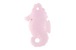 Blossom Pink Beach-Style Glass Sea Horse Pendant 17x29mm