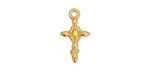 TierraCast 24K Gold (plated) Decorative Cross Charm 10x18mm