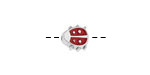 Antique Silver (plated) Red Enamel Ladybug Bead 9.5mm