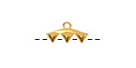 Cymbal Vani III 24K Gold (plated) Ending for GemDuo 8x16mm