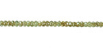 Czech Glass Sage Green w/ Sliver Luster Gem Cut Fire Polished Rondelle 2x3mm