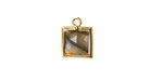 Labradorite w/ Gold Finish Faceted Square Focal 10x13mm