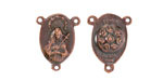 Mykonos Antique Copper (plated) "Terra Santa" Rosary Center Link 13x17mm
