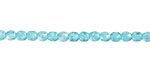 Czech Glass Aquamarine w/ Silver Flecks Fire Polished Round 4mm