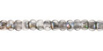 Czech Glass Crystal w/ Textured Silver AB Trica Beads 4x5mm