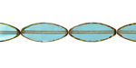 Czech Glass Beach Glass Picasso Horse Eye 17x6mm