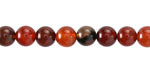 Orange & Black Agate Round 8mm