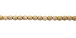 Czech Glass Etched White w/ Gold Round Druk 4mm