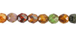 Czech Glass Opaque Multi Color Mix Picasso Fire Polished Round 8mm