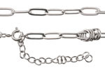 Stainless Steel Paperclip Chain, 18" Finished w/ 7 jump rings & 2" extender, 11x4mm links