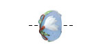 Grace Lampwork Matte Magnolia Mist Rondelle 10x16mm