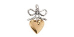 Nina Designs Sterling Silver Bow w/ Bronze Heart Focal 15x22mm