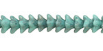 Czech Glass Luster Teal 5 Point Bellflower 6x9mm