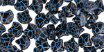 Matubo Czech Glass ColorTrends: Ionic Jet Blue 2-Hole Ginkgo Leaf 7.5mm