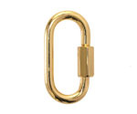 18K Gold (plated) X-Large Screw Lock Carabiner Clasp 17.5x34mm