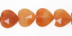 Red Aventurine Microfaceted Heart 13-14mm