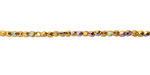Czech Glass Gold AB Fire Polished Round 2mm