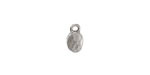 Nunn Design Antique Silver (plated) Faceted Oval Charm 10.6x6mm