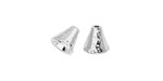 TierraCast White Bronze (plated) Hammertone Cone 8mm