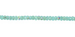 Czech Glass Aquamarine Opal AB Gem Cut Fire Polished Rondelle 2x3mm