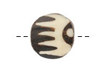 African Batiked Bone Radiant Tile 19-22x20-23mm
