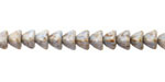 Czech Glass Luster Ice Blue Picasso Half Pinch Bead 4x7mm