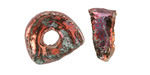 Mykonos Ceramic Iridescent Copper Patina Nugget Spacer 18-20mm