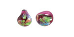 Unicorne Beads Glass Purple Gerbera Teardrop 9-10mm