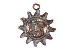 Mykonos Antique Copper (plated) Sun Face Focal 25x29mm