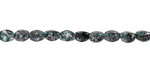 Czech Glass Emerald w/ Silver Flecks Pinch Bead 5x4mm