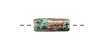 Mykonos Ceramic Iridescent Copper Patina Tube 17x6mm
