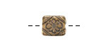 Mykonos Antique Brass (plated) Floral Ornate Rectangle 11x9.5mm