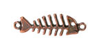 Mykonos Antique Copper (plated) Fish Skeleton Focal Link 36x11mm