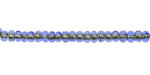 Czech Glass Textured Sapphire w/ Gold Lining Trica Beads 3x4mm