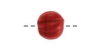African Glass (Tanzania) Red Melon 14x15mm