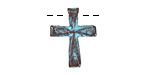 Greek Copper (plated) Patina Cross 15x20mm