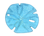 Pacific Blue Beach-Style Glass Sand Dollar 39mm