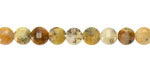 Yellow African Opal Faceted Puff Coin 6-6.5mm