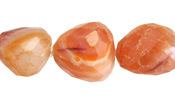 Carnelian (natural - light) Graduated Large Faceted Nugget 17-26x16-20mm