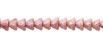Czech Glass Luster Rose Pink Picasso Half Pinch Bead 4x7mm