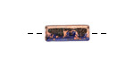 Mykonos Ceramic Raku Metallic Midnight Long Square Tube 17x6mm