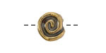 Mykonos Antique Brass (plated) Large Spiral Bead 14mm