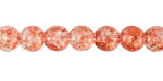Czech Glass Crystal w/ Copper Wash Round Druk 8mm
