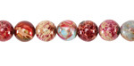 Fuchsia & Turquoise Impression Jasper Round 8mm