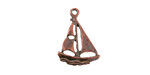 Mykonos Antique Copper (plated) Sailboat Focal 16x21mm