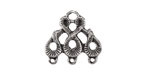 Mykonos Antique Silver (plated) Serpent Chandelier Focal Link 18x19mm