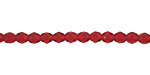 Czech Glass Ruby Fire Polished Round 4mm