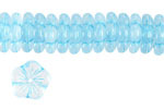 Czech Glass Crystal w/ Blue Wash Flower 14mm