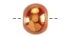 Mykonos Ceramic Iridescent Tangerine Rondelle 18x20mm
