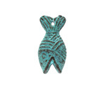 Mykonos Copper (plated) Patina Large Fish Focal 27x14mm